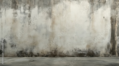 Minimalist Grunge Concrete Wall and Wooden Floor Background