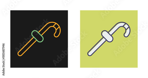 Walking Stick Vector Icon