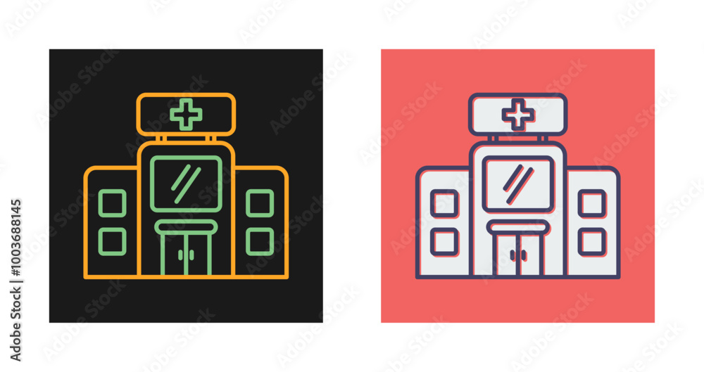 Hospital Vector Icon Hospital Vector Icon