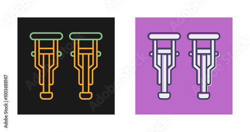 Crutches Vector Icon