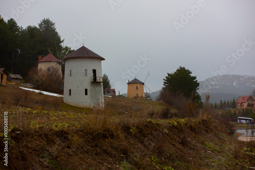 Taraklı historical houses and Cubuklu lake in Bolu Göynük province photo