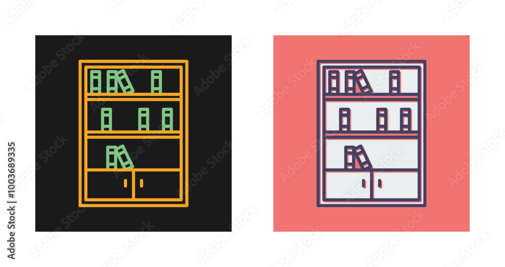 Books Shelf Vector Icon Books Shelf Vector Icon