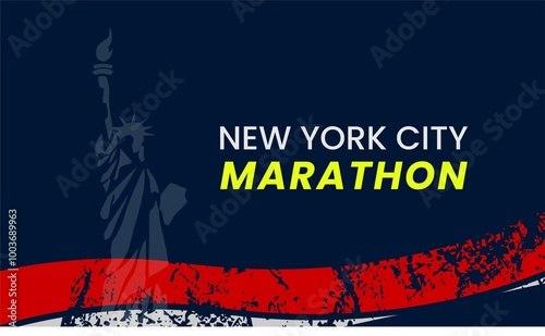 New York City Marathon vektor background  ,Suitable for banners, web, social media   photo