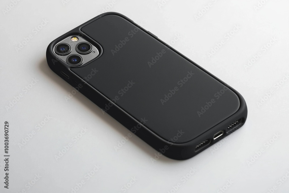 Smartphone case mockup isolated created with Generative AI Smartphone case mockup isolated created with Generative AI