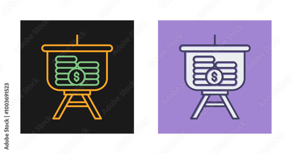 Dollar Presentation Vector Icon Dollar Presentation Vector Icon