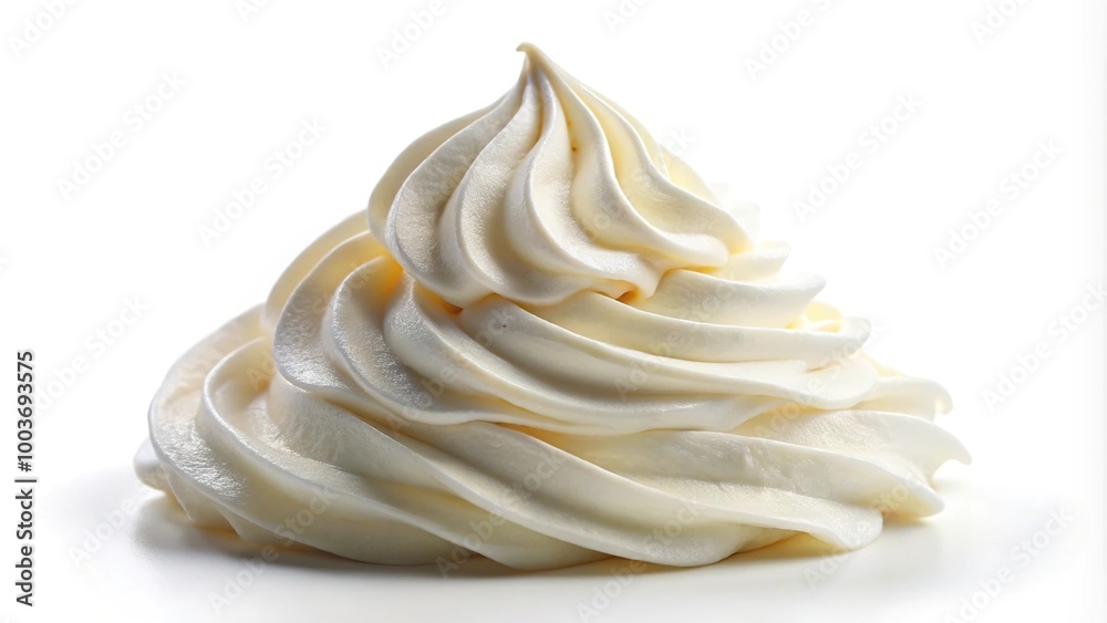 Whipped cream isolated on white background Whipped cream isolated on white background