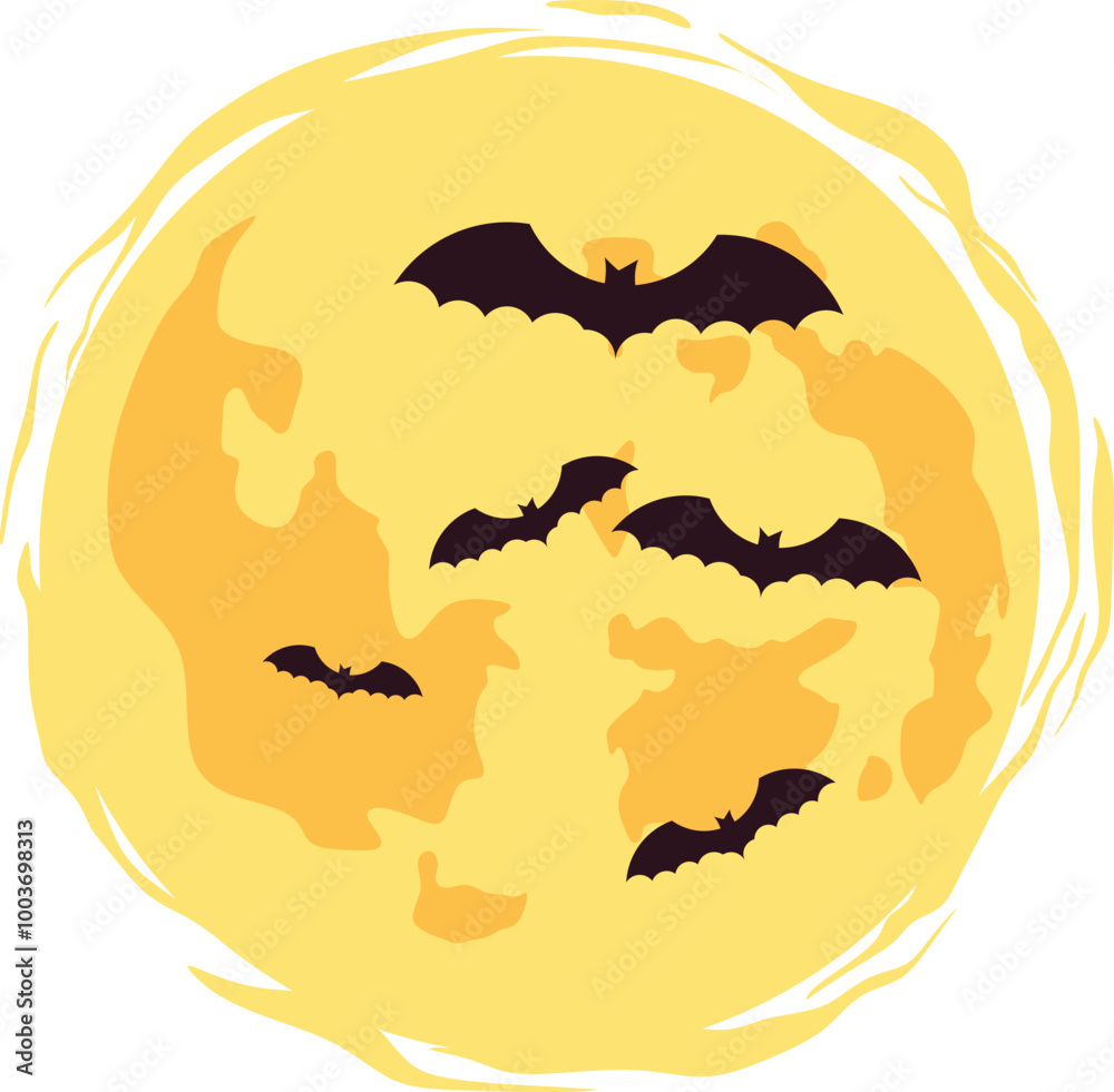 Naklejka premium Halloween Moon