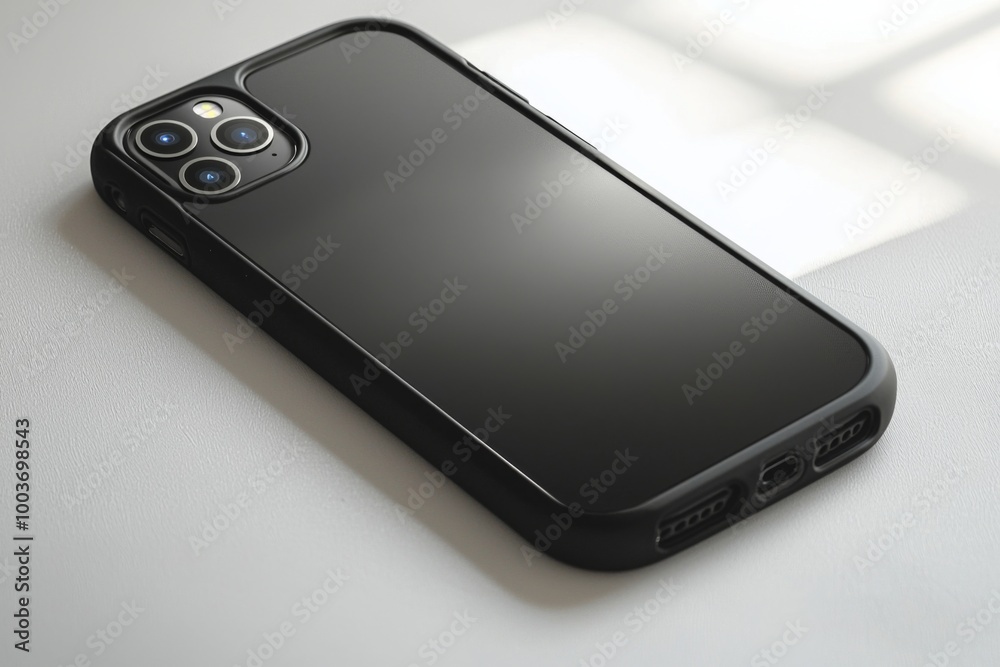 Smartphone case mockup isolated created with Generative AI Smartphone case mockup isolated created with Generative AI