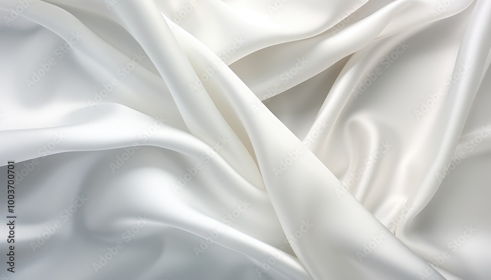 Fototapeta premium White Silk Background. Satin Textile Texture Silk Fabric Background