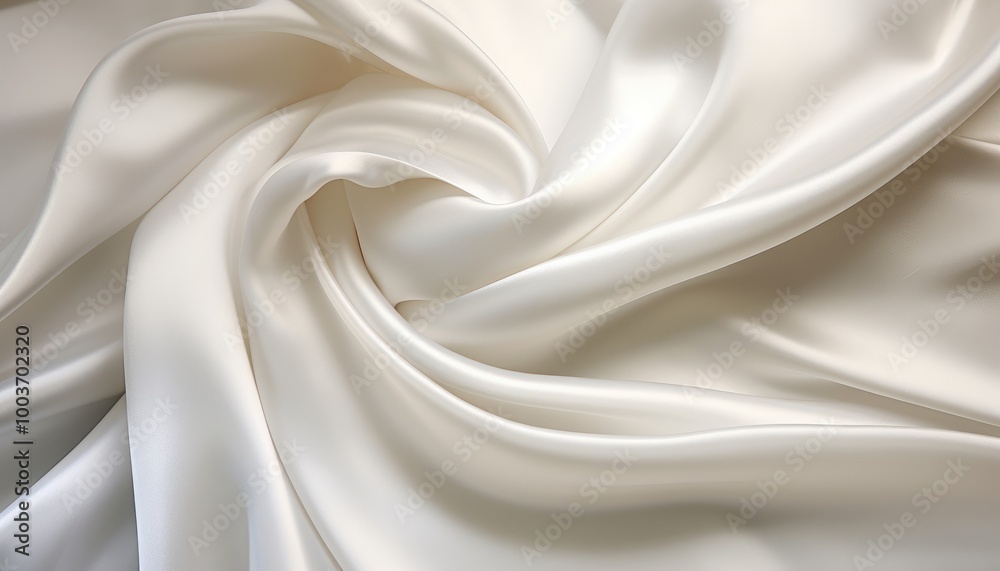 Fototapeta premium White Silk Background. Satin Textile Texture Silk Fabric Background