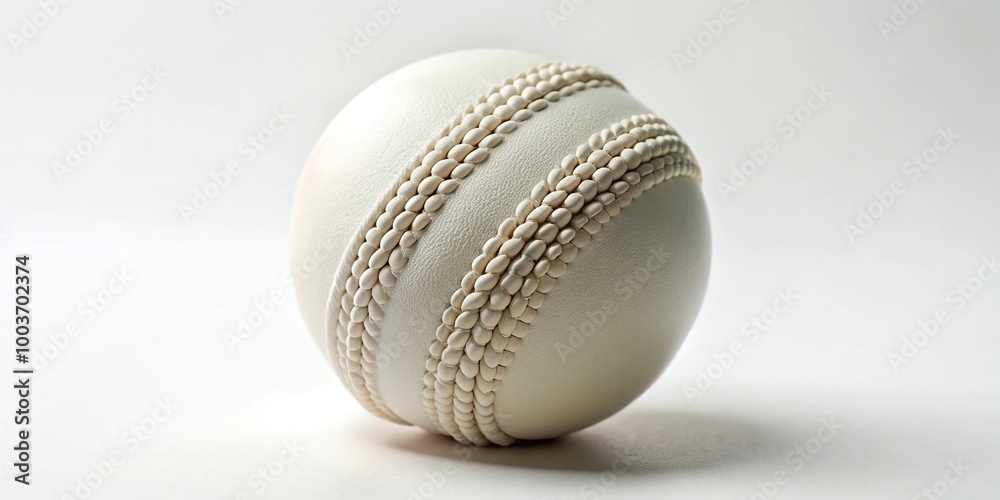 White cricket ball on isolated background White cricket ball on isolated background