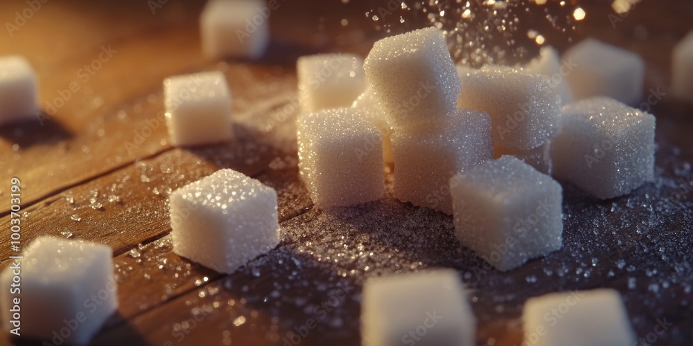 Delicate Sugar Snowflakes on a Rustic Tabletop Delicate Sugar Snowflakes on a Rustic Tabletop