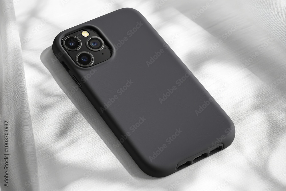 Smartphone case mockup isolated created with Generative AI Smartphone case mockup isolated created with Generative AI