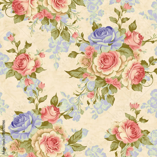 seamless pattern with roses