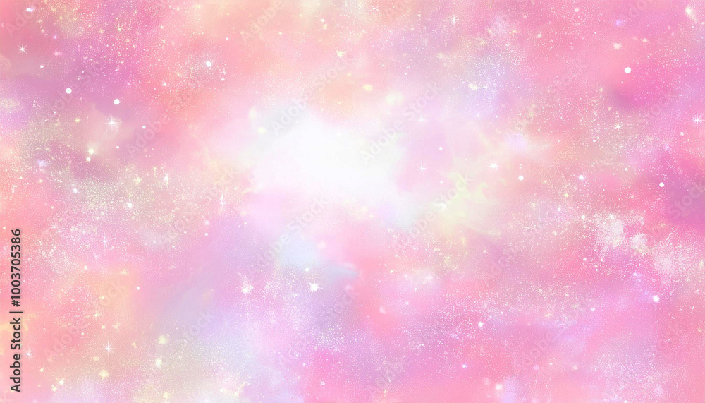 Fototapeta premium 幻想的なピンクのキラキラした抽象的背景
