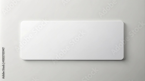 White flat horizontal rectangle blank box from top side angle Leading lines