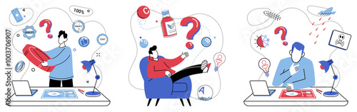 Deep reflection vector illustration. Motivation flourishes in fertile soil deep reflection and intellectual contemplation Planning becomes art when guided by compass deep reflection and expertise