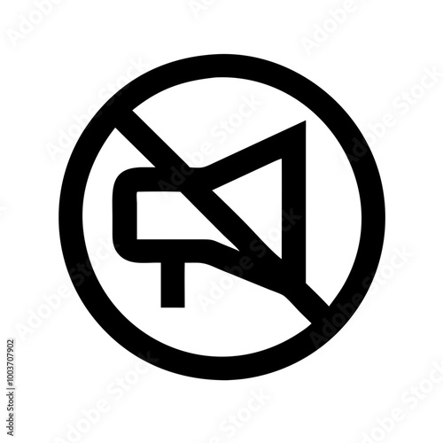 No advertising sign icon with prohibition symbol and clear background
