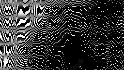 Retro CCTV or VHS Video White Noise Background. Scanlines Vibration Glitch. Video Damage Overlay Texture. Nostalgic Vintage 80s 90s Surveillance Technology Vector Illustration.
