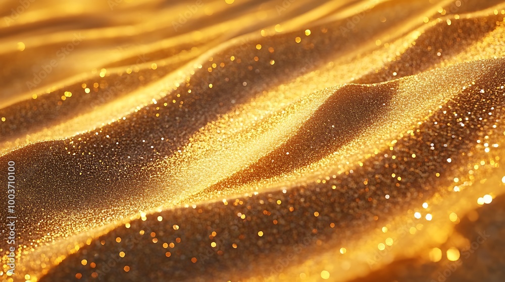 Gold shine of sand. Golden shimmer background texture. Shiny liquid particles Gold shine of sand. Golden shimmer background texture. Shiny liquid particles