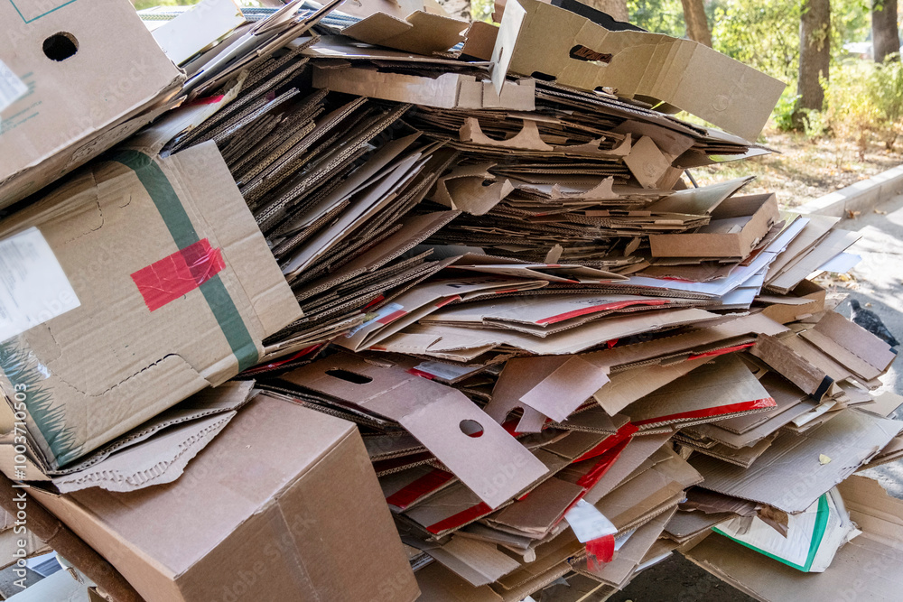 Recycling and disposal of cardboard. Recycling and disposal of cardboard.