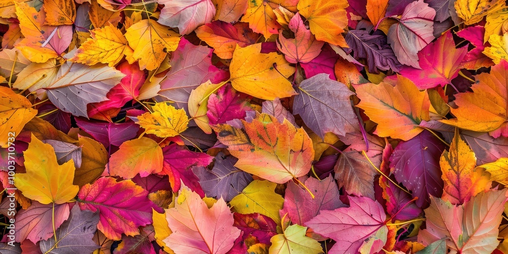 Vivid Tapestry of Autumn Foliage: A Macro Perspective on Vibrant Fallen Leaves Vivid Tapestry of Autumn Foliage: A Macro Perspective on Vibrant Fallen Leaves