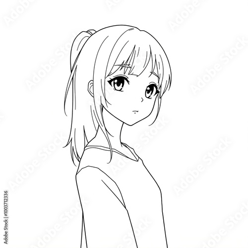 illustration of a girl