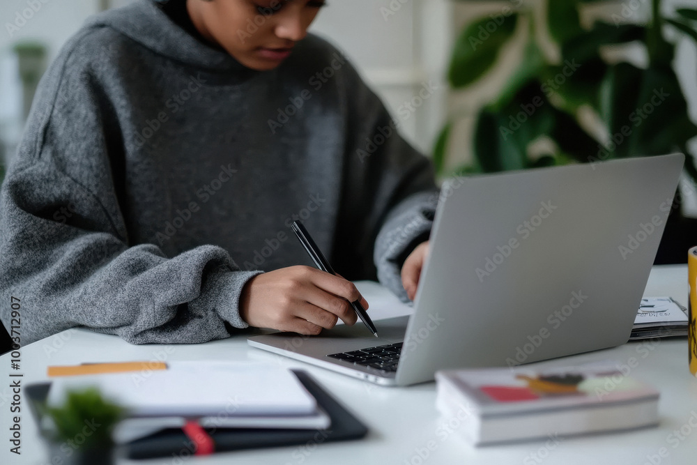 young business Person working on a laptop young business Person working on a laptop