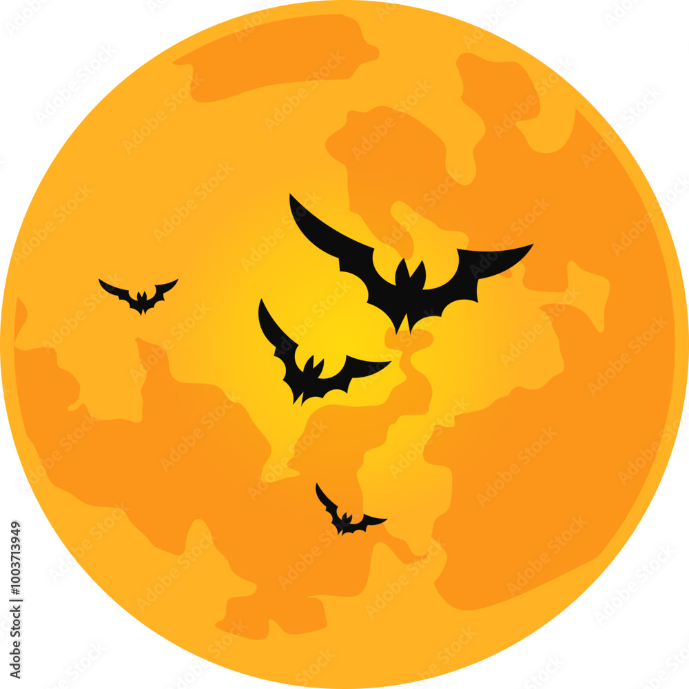 Naklejka premium Halloween Moon