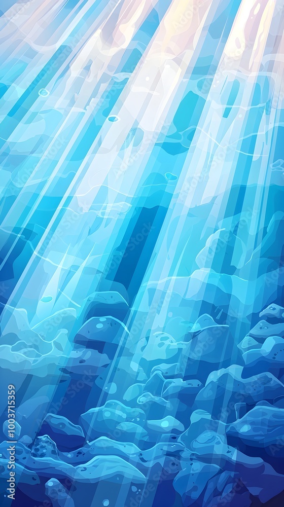 Obraz premium Underwater Sunlight Rays