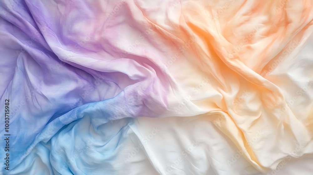 Obraz premium Colorful gradient abstract fabric background, folded cloth texture.