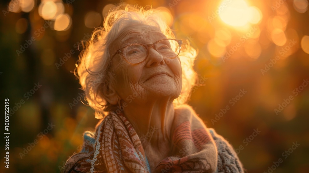 Golden Years Warm Smiles and Wisdom Under the Sunset Golden Years Warm Smiles and Wisdom Under the Sunset