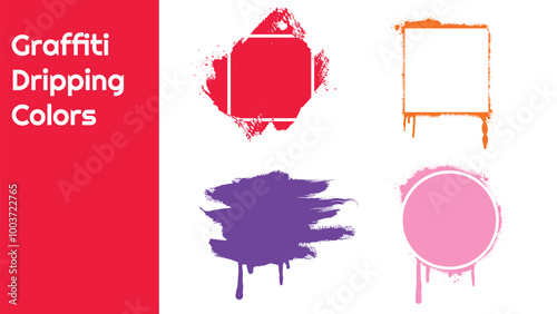 Set of Graffiti Drippings vector Icons