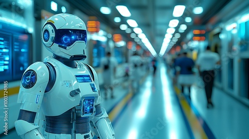 Wallpaper Mural Modern Robot in a Clean Cooking Environment Torontodigital.ca