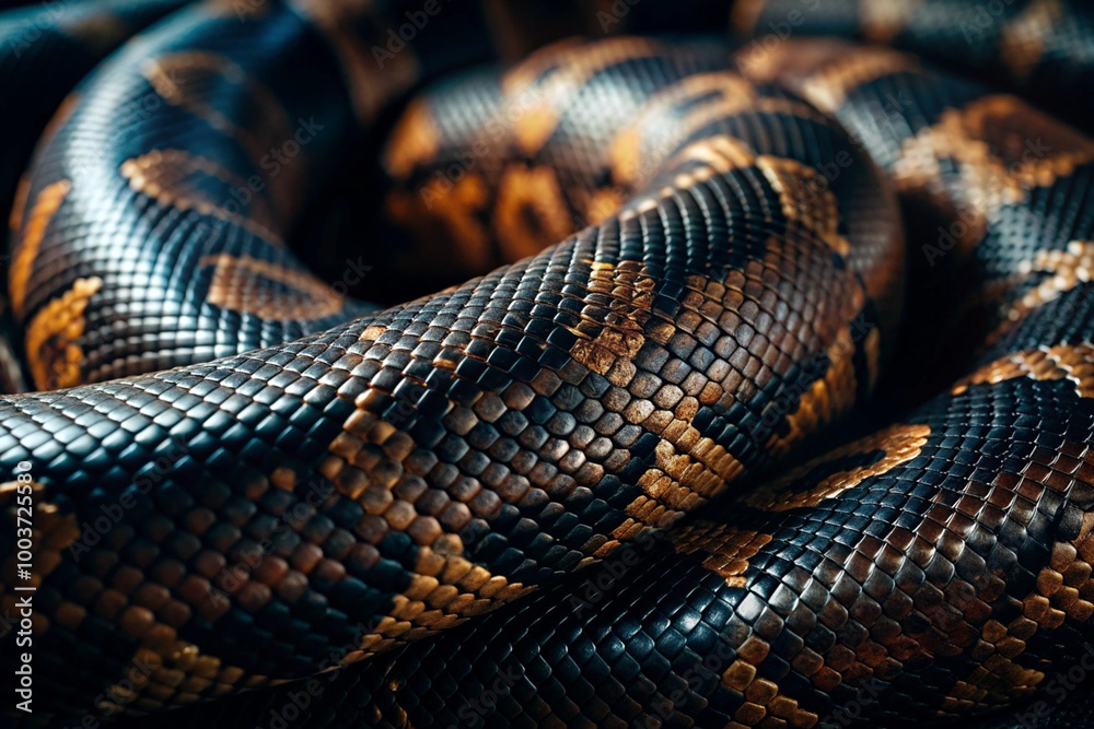 The texture of natural snakeskin. Close-up. The New Year of the snake 2025. Leather background of reptiles. The texture of natural snakeskin. Close-up. The New Year of the snake 2025. Leather background of reptiles.