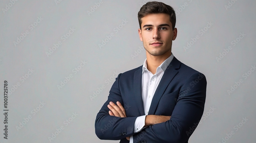 Confident Young Man in Business Attire Confident Young Man in Business Attire