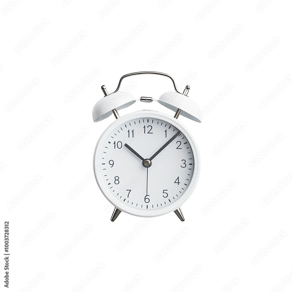 Classic alarm clock, white isolate background. Classic alarm clock, white isolate background.