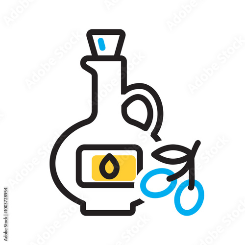 Vector multicolor icon for Oil