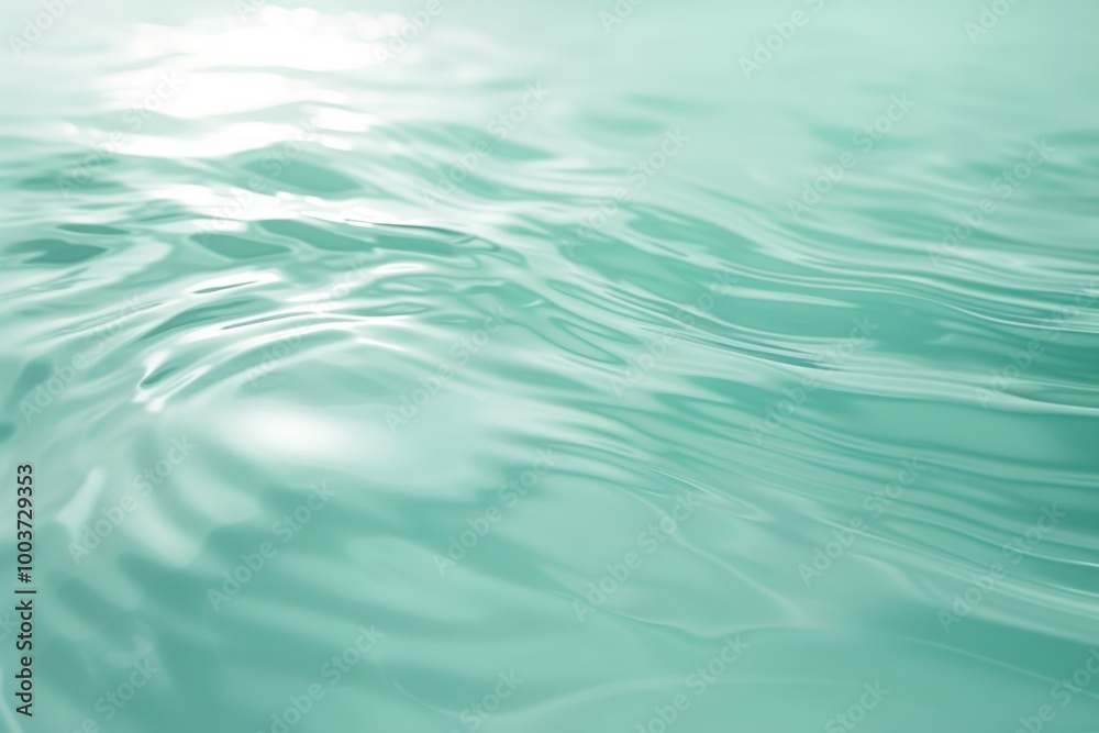 Tranquil Waves on Soft Aqua Water Surface Tranquil Waves on Soft Aqua Water Surface