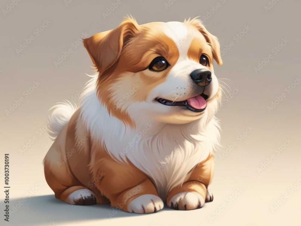 Playful Corgi Puppy with a Happy Expression Playful Corgi Puppy with a Happy Expression