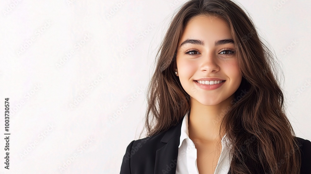Professional Smiling Woman in Business Attire Professional Smiling Woman in Business Attire