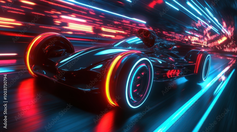 3D glow effect of a futuristic vehicle with bright neon accents and smooth, reflective surfaces, 3D glow effect of a futuristic vehicle with bright neon accents and smooth, reflective surfaces,