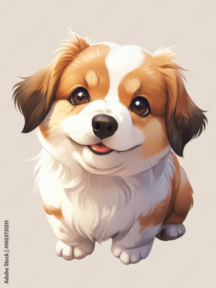 Playful Corgi Puppy with a Happy Expression