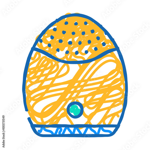 face massager device doodle icon sketch vector. face massager device sign. isolated symbol illustration