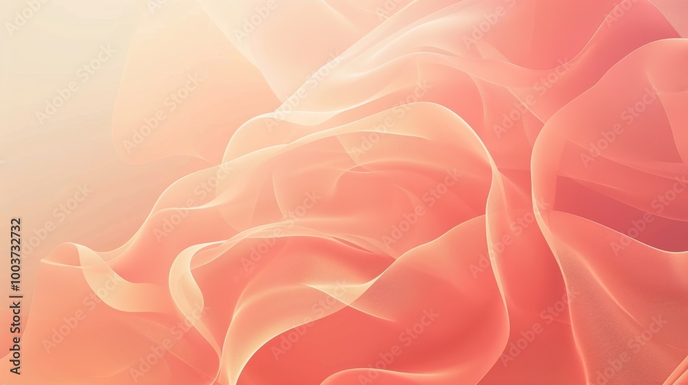 Obraz premium Soft Abstract Waves in Warm Tones