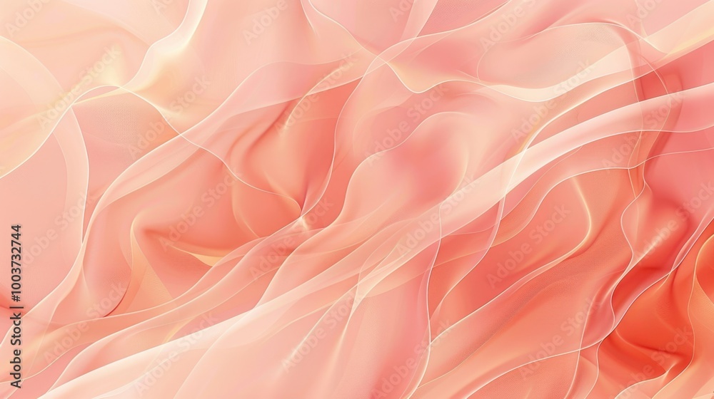 Fototapeta premium Soft Pink Abstract Background with Flowing Layers