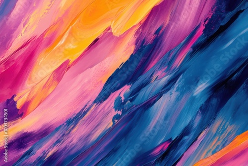 Vibrant Abstract Painting with Bold Brushstrokes for Art Enthusiasts