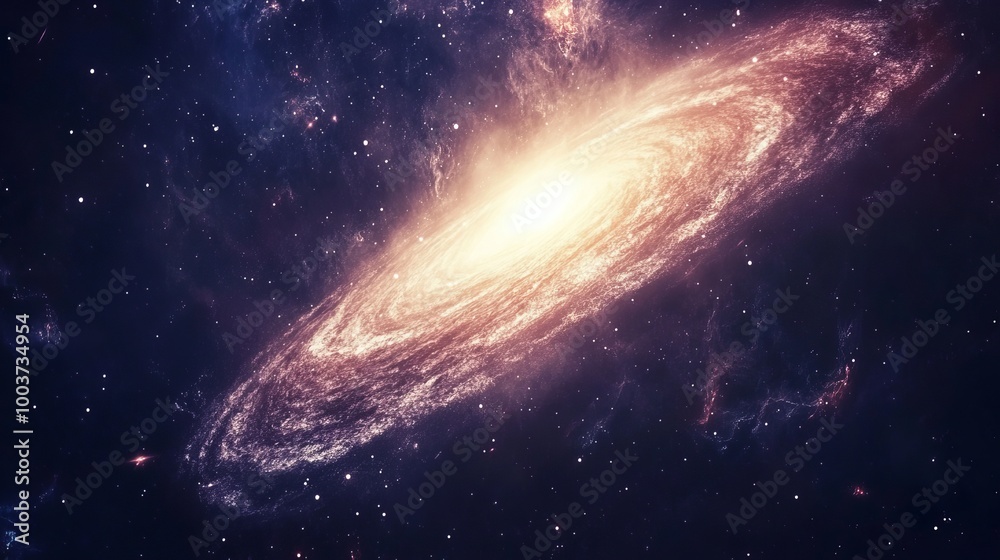 A breathtaking view from space reveals a magnificent spiral galaxy surrounded by a sea of stars. A breathtaking view from space reveals a magnificent spiral galaxy surrounded by a sea of stars.