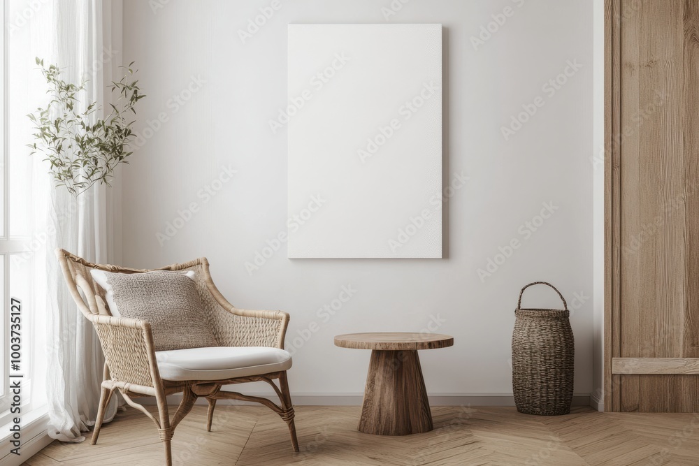 Eye-Catching Wall Art with a Bold Element Against a White Background Eye-Catching Wall Art with a Bold Element Against a White Background
