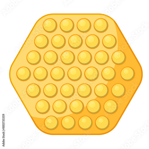 waffle hong kong, bubble waffle on white background vector illustration